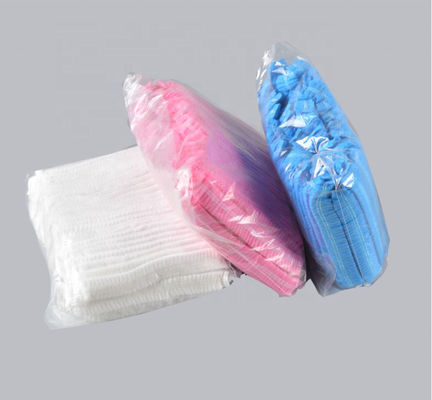 Casquillo de ducha de PE Nonwoven Disposable Head del cocinero de la cabeza del pelo del hotel