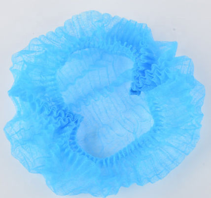 Casquillo de ducha de PE Nonwoven Disposable Head del cocinero de la cabeza del pelo del hotel