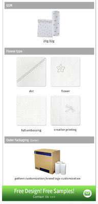 Papel de la servilleta del tejido del SGS 13.5g del bolsillo tejido facial de 3 capas