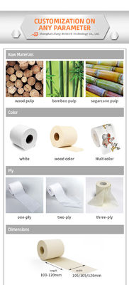 Papel higiénico del rollo enorme del papel de la servilleta del tejido del cuarto de baño 13.5g 100m m