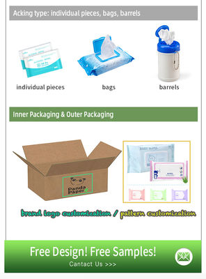 Trapos mojados de limpieza naturales suaves del bebé de papel del agua de la servilleta del tejido 35gsm