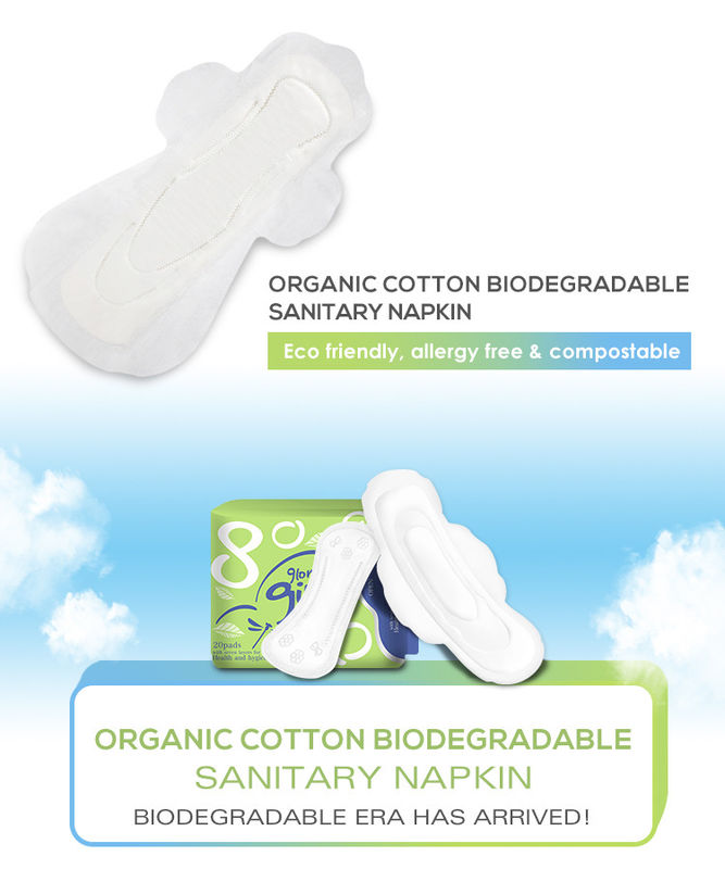 Señora femenina Napkin Sanitary Towel del período de la higiene de 150m m del cojín menstrual orgánico del algodón 100